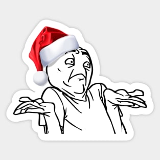 Happy holidays troll face Sticker